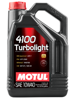 MOTUL 4100 TURBOLIGHT 10W40 x 5 Lts.