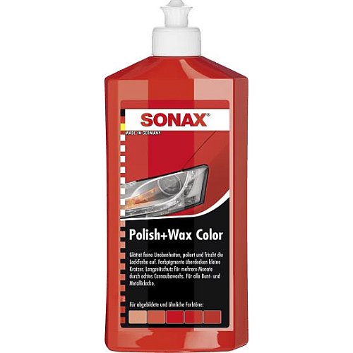 SONAX Cera Polish + Wax Rojo 500ml